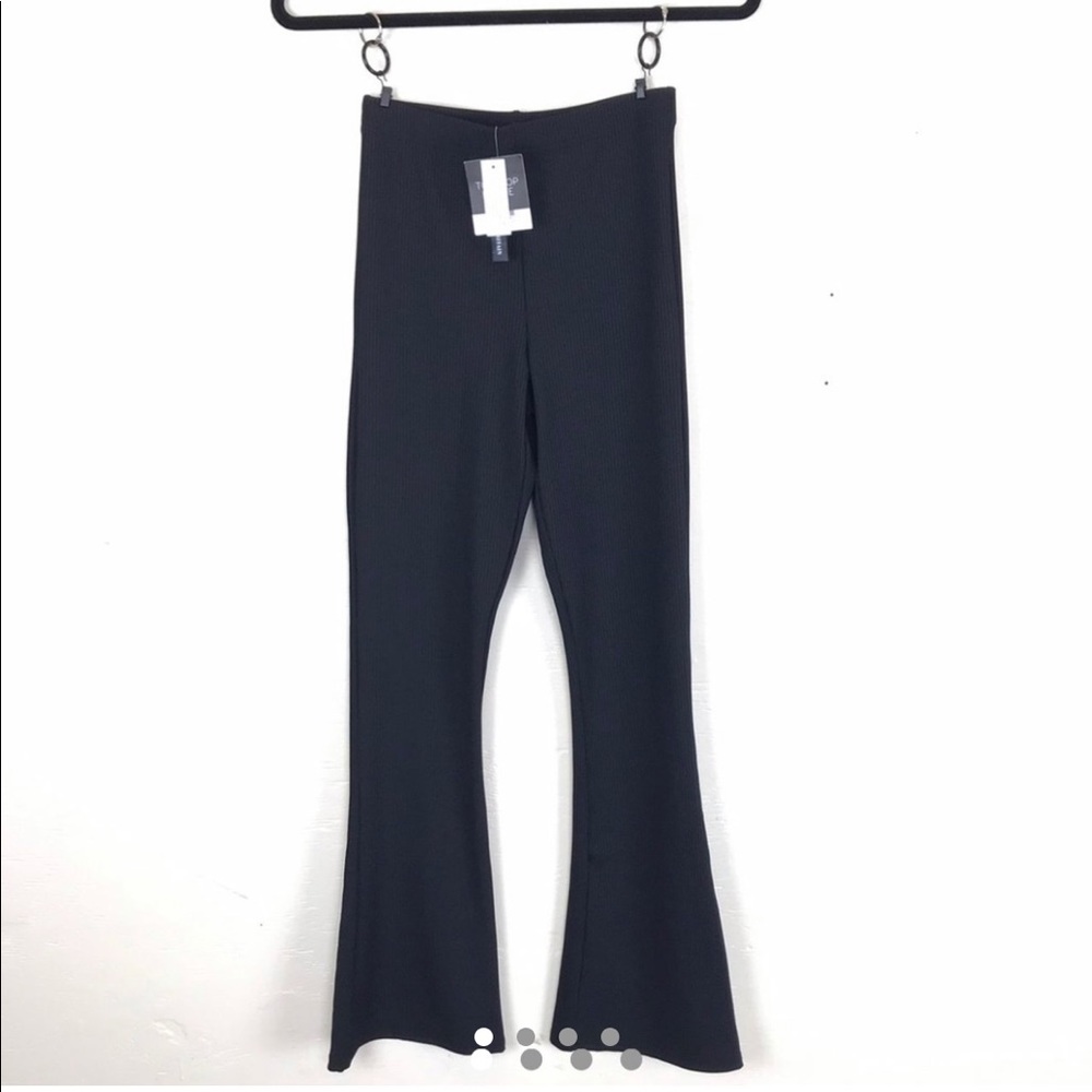 Topshop ribbed flare pants